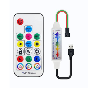 Mini SPI denetleyici müzik ritim piksel RF kablosuz 17-key uzaktan ses kontrolü için WS2812B WS2811 5050 RGB LED şerit işık - Product Image 1