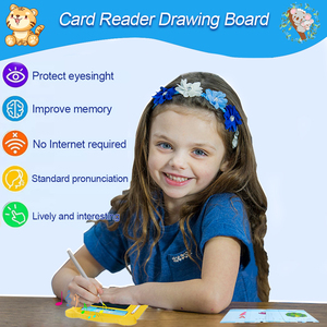 Sprache kann angepasst werden 2 in 1 Kleinkinder LCD-Schreib brett Sprache lernen maschinelle Bildung Intellektuelles Spielzeug für Kinder - Product Image 4