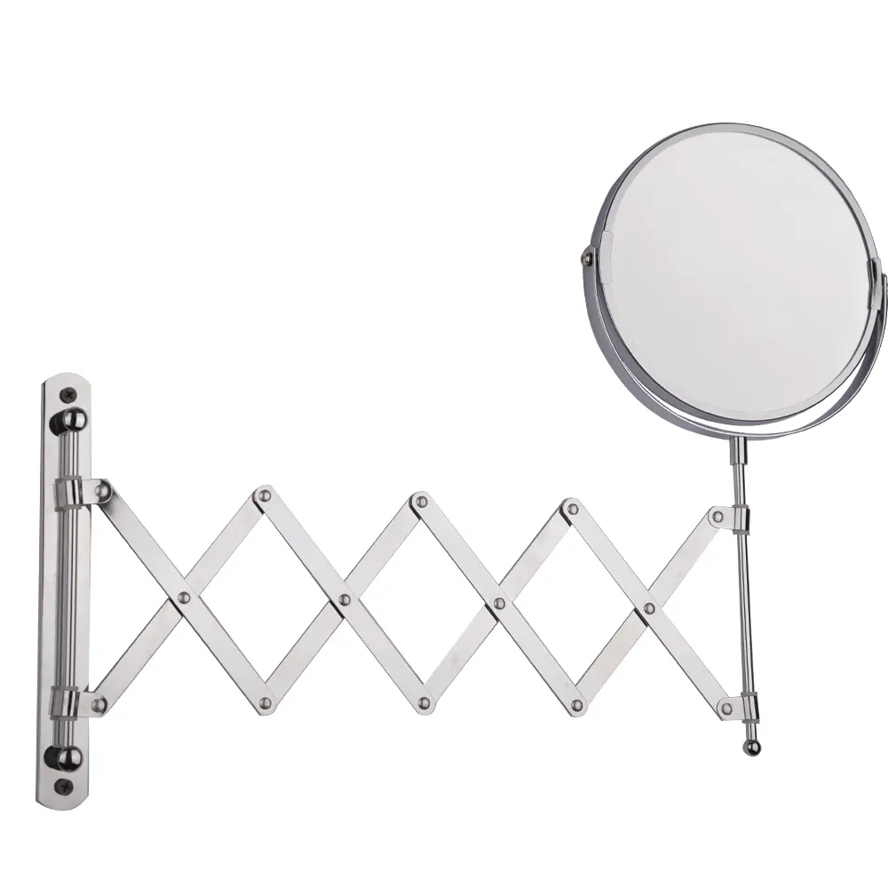 Индивидуальный Логотип, круглая форма, настенное металлическое зеркало с рамой, вращение на 360 градусов, зеркало для макияжа