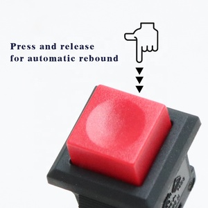 2pin interruttore a pulsante momentaneo di auto-Reset rosso o dispositivo di accensione/spegnimento dell'elettrodomestico 3A Max. Corrente - Product Image 4