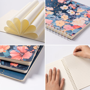 Cross-border Notebook <strong>Book</strong> 4 Packs Flower Color <strong>World</strong> <strong>Book</strong> High Value Ins Wind <strong>Book</strong> Horizontal Line - Product Image 3