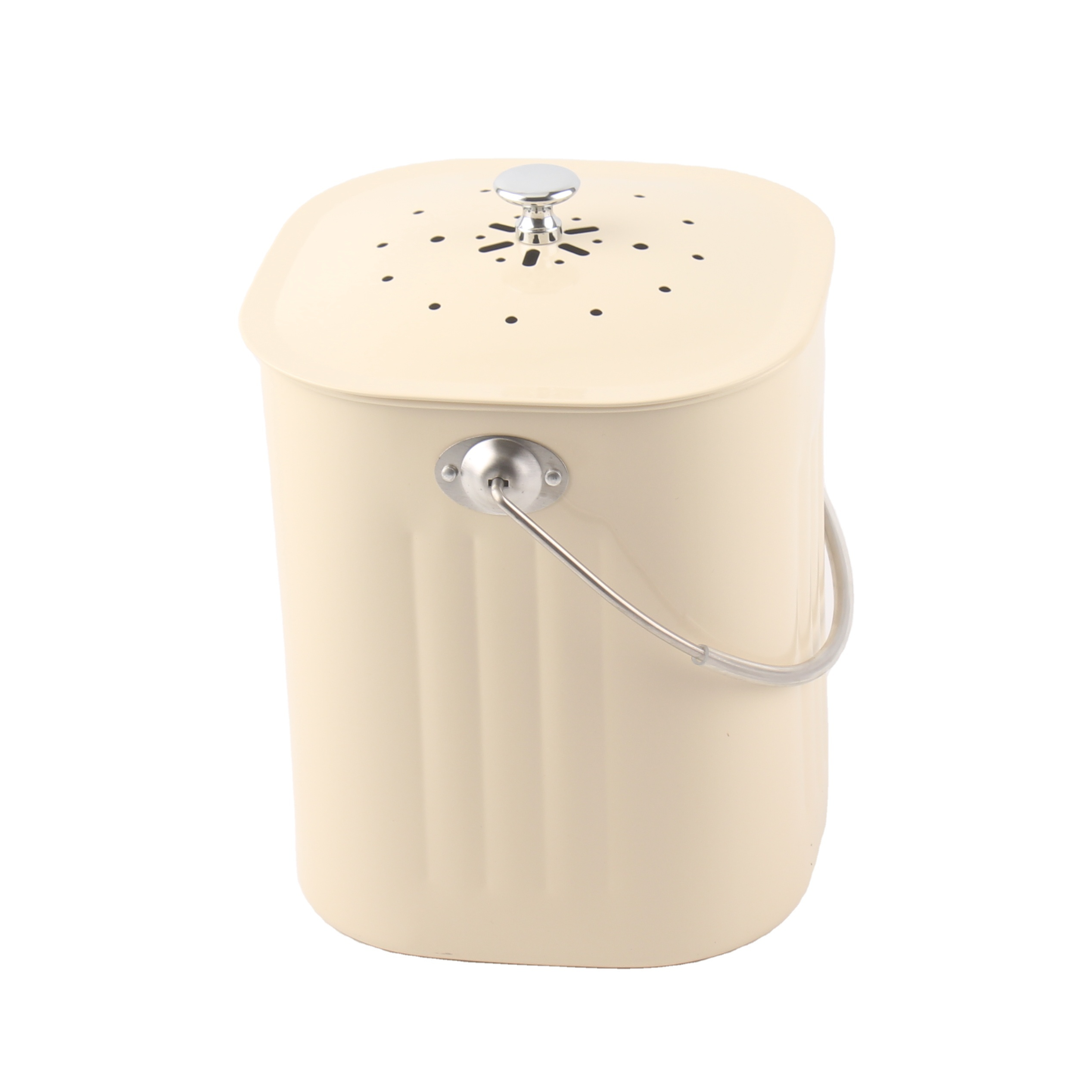 Metal Compost Bin With Charcoal Filter Square Stainless Steel Kitchen Compost Pail