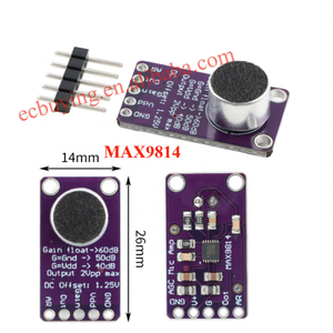 MAX9814 Mikrofon AGC Verstärker platine Schalls ensor modul Auto Gain Control Attack für Arduino MAX4466 PCB Board Diy Kit - Product Image 4