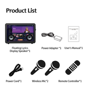 Newest Floating <strong>Lyrics</strong> Music Player 19.5 Inch Android Smart Display Remote Control Speaker for Home Theater System