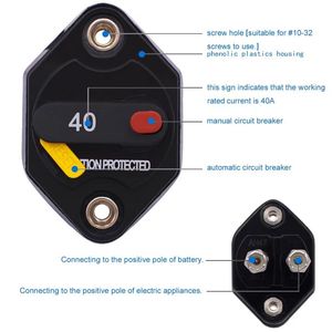 <strong>Circuit</strong> <strong>Breaker</strong> with Manual <strong>Reset</strong> Button for Auto Truck RV Marine Trailer Waterproof 12-32V DC Mini 48V <strong>Automatic</strong> Fuse Dc 300a - Product Image 6