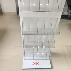 Hot bán hiện đại acrylic nhựa trang sức hiển thị đứng plexiglass xoay tầng đứng tổ chức cho vẻ đẹp sử dụng - Product Image 1