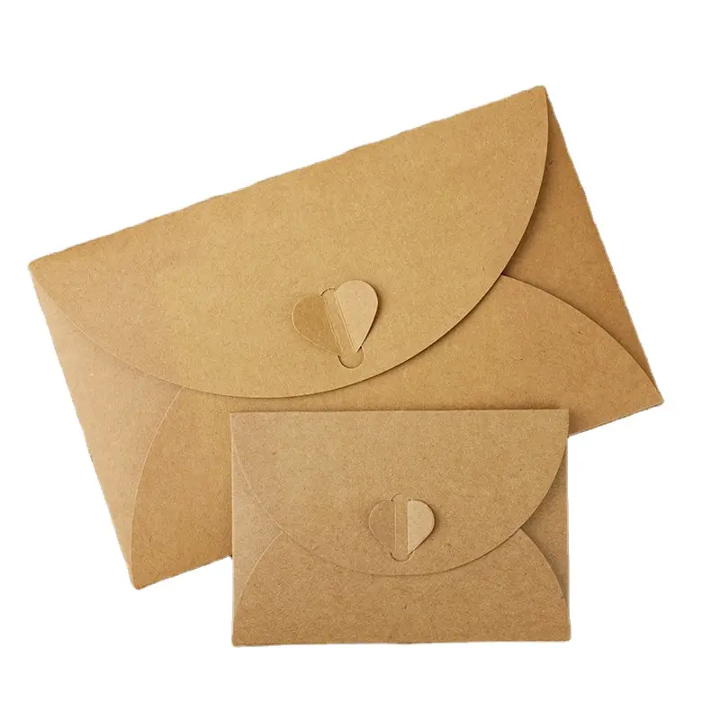 JW912 Recycle Custom high quality paper envelope Brown kraft Paper Envelopes Packaging