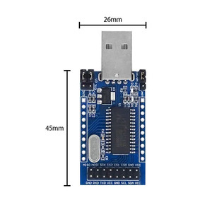 Programador USB a UART IIC SPI I2C Convertidor de puerto paralelo Indicador de funcionamiento a bordo Módulo de placa de lámpara