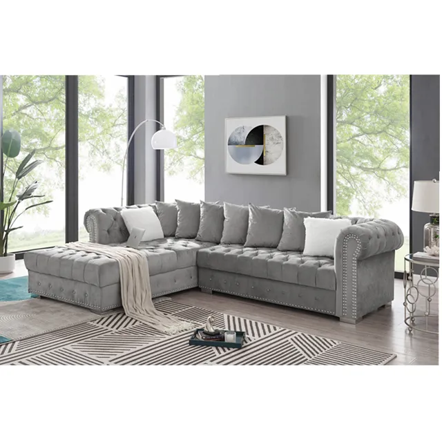 Cheap and good-looking luxury fabric sectional sofa