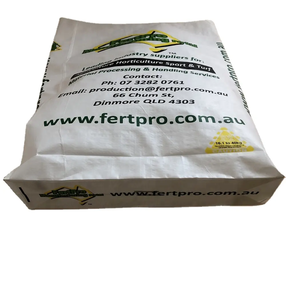 A estrela personalizada 15kg 25kg 40kg do ANÚNCIO ensaca o empacotamento para a parte inferior do bloco do alimento animal do arroz ensaca a alimentação