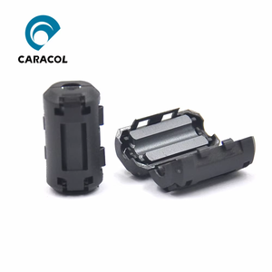 SCRC30B Noise Supressor <strong>NiZn</strong> <strong>Ferrite</strong> <strong>Core</strong> for EMI Noise Filter With 4mm Black Plastic Case