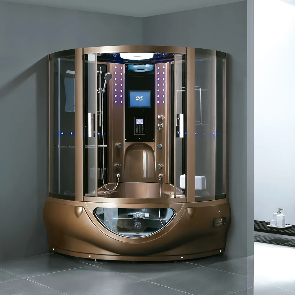 Baignoire-douche de luxe, baignoire-douche combiné salle de bain à vapeur salle de douche avec lumière led