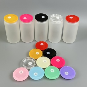 16oz cam için BPA ücretsiz renkli akrilik plastik kapak şeffaf 16oz şeffaf kapaklar For16oz <span class=keywords><strong>20oz</strong></span> cam bardak olabilir