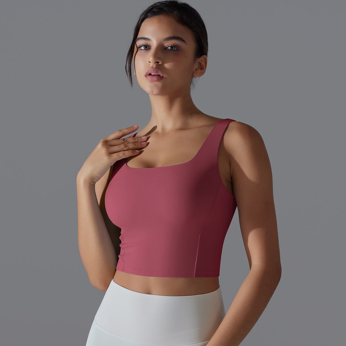 Wine red bra