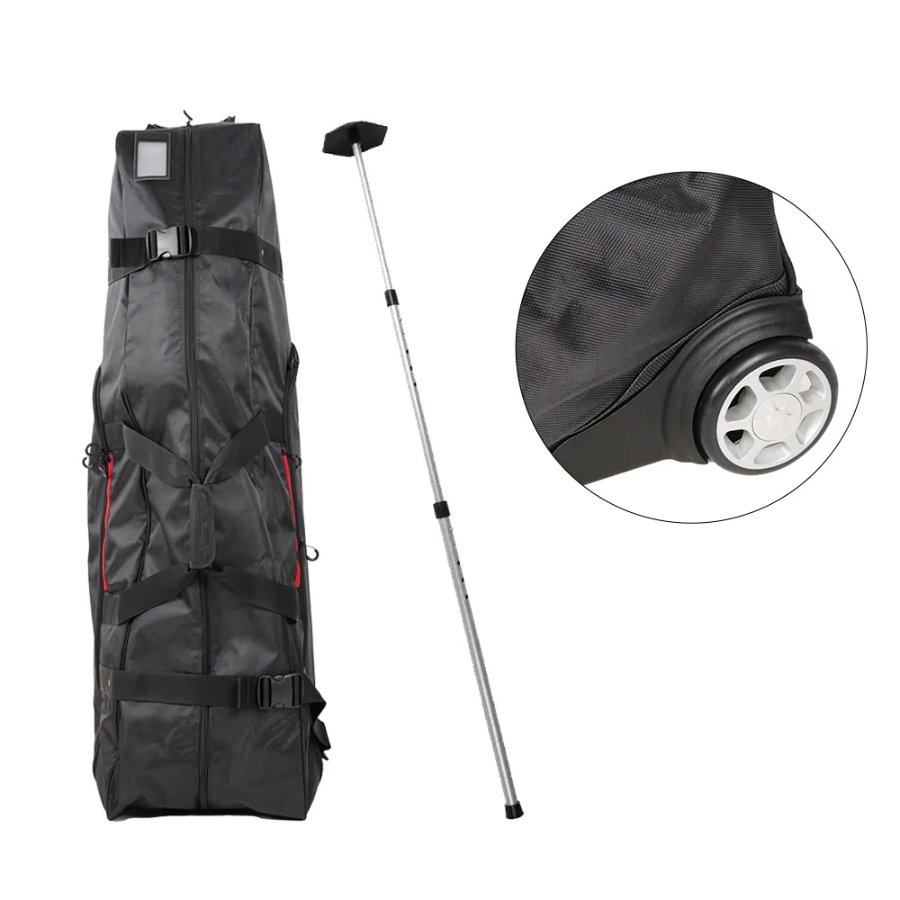 Échantillon gratuit Vente directe en gros Couverture de sac de voyage de golf Stockage portable Sac de transport de golf Sac de voyage à roulettes