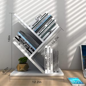 3-Tier Acrylic cây kệ sách lưu trữ cuốn sách tổ chức Kệ tầng thường vụ kệ sách lưu trữ giá kệ hiển thị cho CD/Tạp Chí - Product Image 4