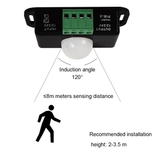 Detector infrarrojo IR de bajo voltaje de 12V y 24V, módulo de interruptor automático de luz LED, interruptor de Sensor de movimiento de cuerpo humano PIR ajustable - Product Image 4