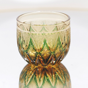 琥珀色蓝色/绿色日本风格手工切割酒杯手工制作经典清酒杯冷酒咖啡茶饮 - Product Image 3