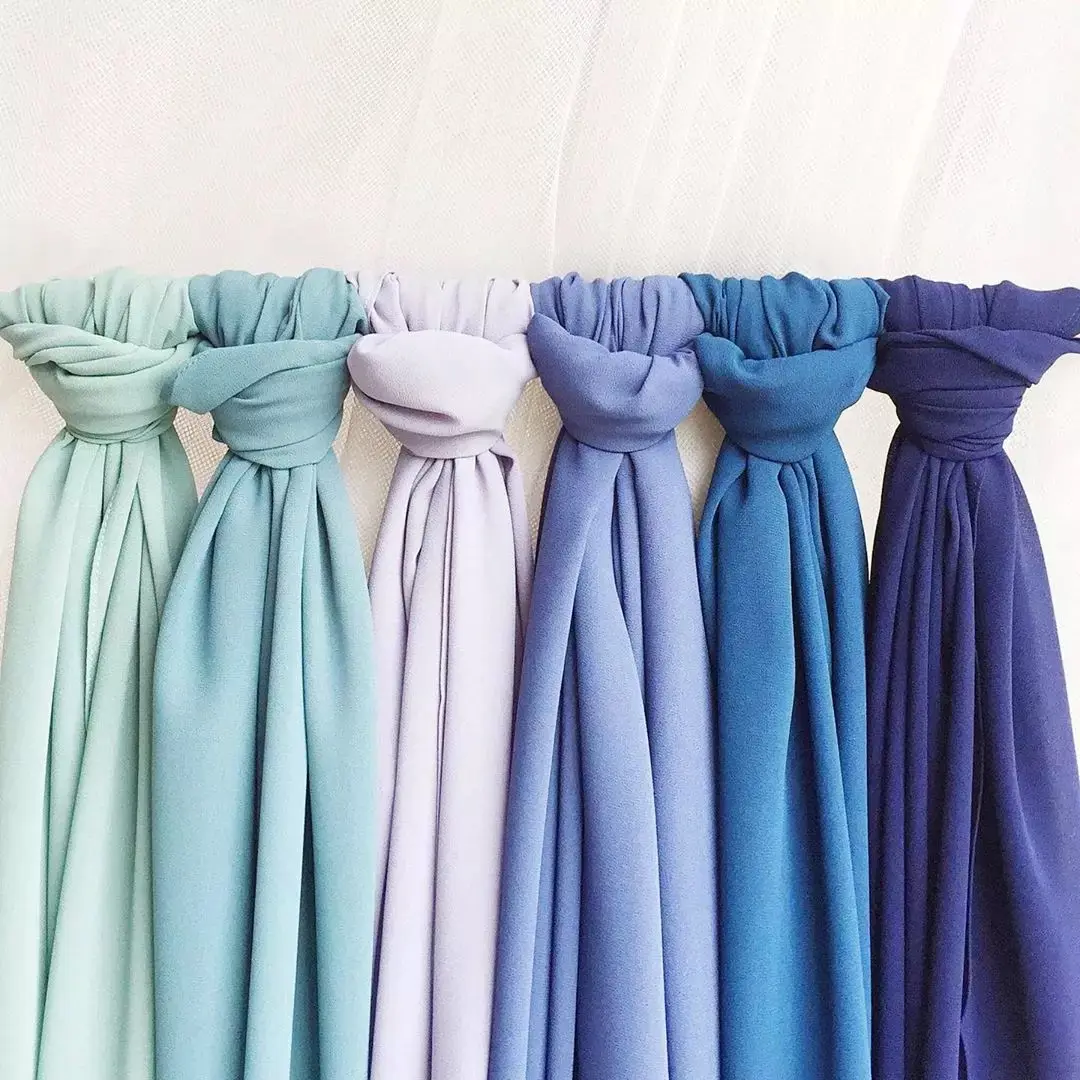 Премиум Малайзия, плотные жемчужные шифоновые хиджабы, Длинные малайские вуали, тудунг, шарфы, 120 + цветов