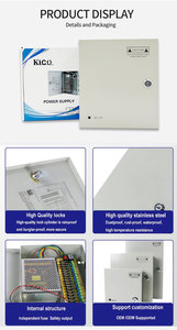 KICO 12V 5A 4チャンネル屋外電気CCTV電源配電ボックス200W 60Hz複数出力タイプ110V/240V入力 - Product Image 6