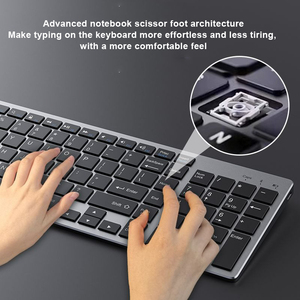 Ultra-Slim Dual-Mode Bluetooth 4.2 2.4G Wireless <strong>Keyboard</strong> Mouse Combo Rechargeable for Multiple Devices USB Interface New - Product Image 5