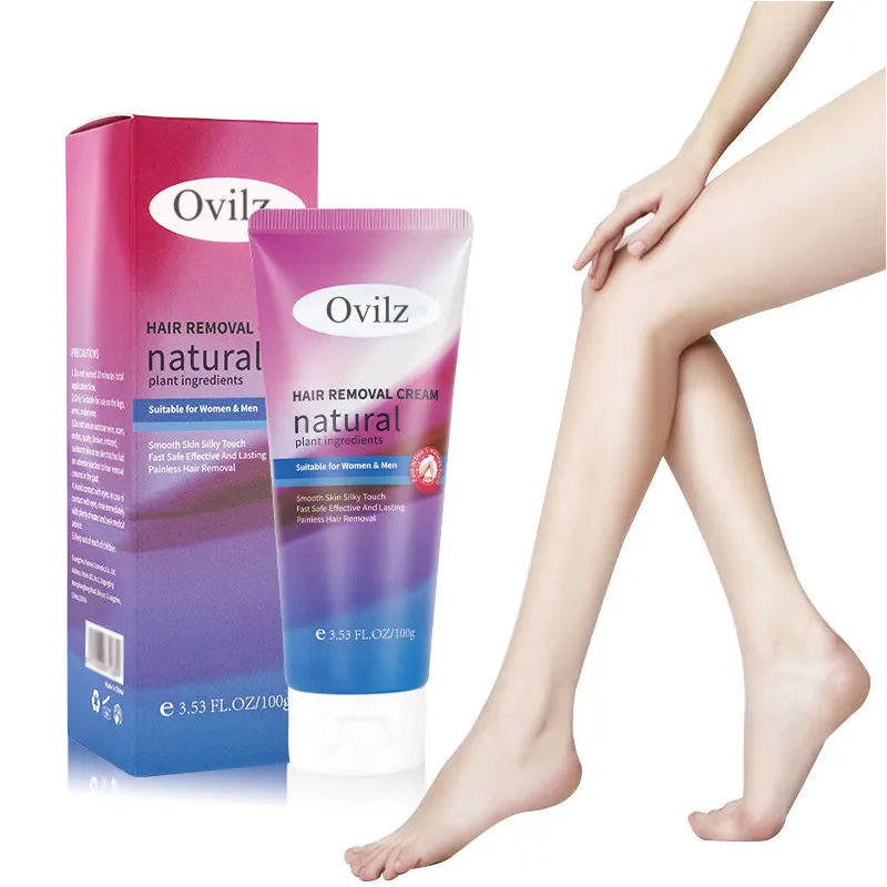 OEM Ovilz Hot Sell promozionale crema depilatoria naturale indolore permanente bellezza della pelle del corpo crema per la depilazione