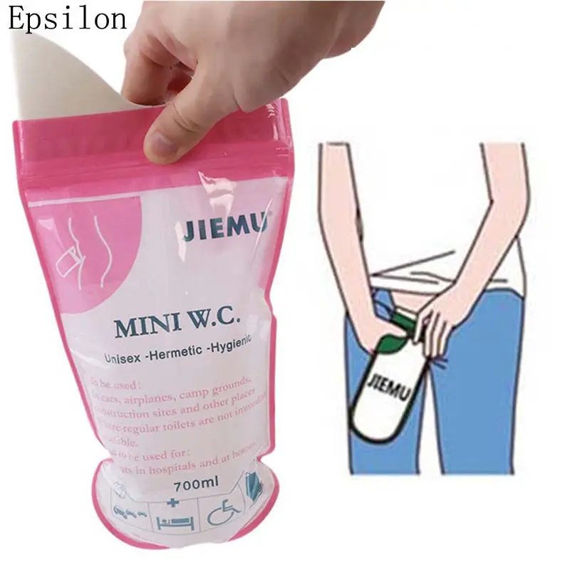 Epsilon Wholesale Cheap Women ADULT MEN Pee Standing Up Device Ladies Silicone Pee Funnel for travel urine bag