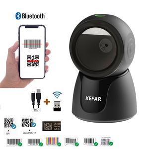 KEFAR Escáner Inalámbrico de Código de Barras 1D 2D, Detección Automática de Imagen para Supermercado, Biblioteca, Tienda Minorista, Lector QR - Product Image 2