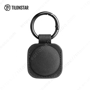TILONSTAR TA100 yüksek akıllı cihaz bulucu koruyucu kabuk Airtag tutucu kapak için yumuşak deri kılıf anahtarlık yüzük ile - Product Image 5