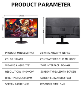 Custom Size Home Working 19 Inch Lcd <strong>Monitors</strong> Display Flat Screen <strong>Monitor</strong> Desktop PC <strong>Computer</strong> Monitores Lcd - Product Image 6