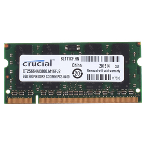 Cru cial Notebook SODIMM <strong>Computer</strong> <strong>Memory</strong> <strong>DDR2</strong> <strong>2GB</strong>/4GB 667MHz/800MHz PC2-5300/PC2-56400 1.8V 200pin Laptop SODIMM ECC Function