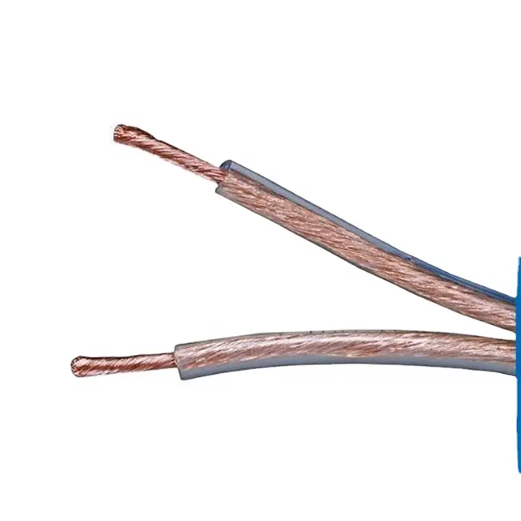 Cable auxiliar de cobre de 2 núcleos, aislamiento de PVC, cable de altavoz de gama alta, Cable de altavoz de instalación en pared
