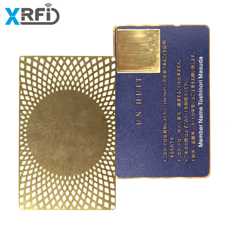 Индивидуальная печать ПВХ смарт-карта RFID металлическая карта Визитная карточка из нержавеющей стали