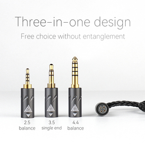 QKZ Q1 MAX สายหูฟังแบบมีสาย,หูฟังสายอัพเกรดชุบเงิน16สาระชุดหูฟังสายอัพเกรดเสียง3 In 1เปลี่ยนได้ - Product Image 3