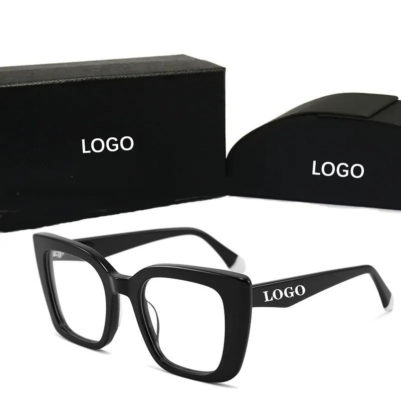 New Research Oversized Acetate Eyeglasses Frames Luxury High Quality Handmade Glasses Acetate Eyewear
