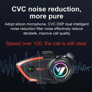 Motorcycle Helmet <strong>Bluetooth</strong> Headset 500M 2 Riders Helmet <strong>Intercom</strong> Headset with CVC Noise Sound Quality Communication <strong>Systems</strong> - Product Image 4