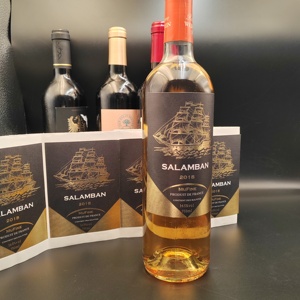 葡萄酒和饮料标签定制印刷自粘压花金属葡萄酒标签 - Product Image 1