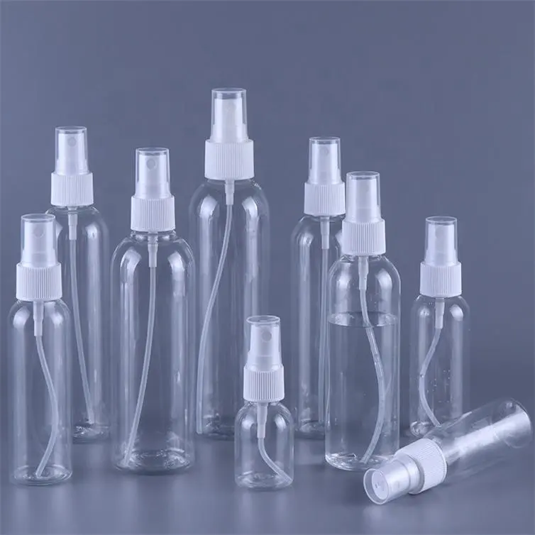 30ml-100mL Envase de plástico de más tamaño Botella cosmética vacía Botellas vacías transparentes del espray