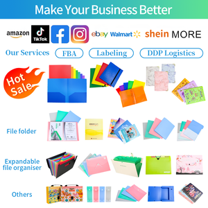 Sequin Sao thư mục tập tin PP với hai túi PP vật liệu văn phòng hoặc trường học văn phòng phẩm trong suốt tùy chỉnh thư mục tập tin - Product Image 5