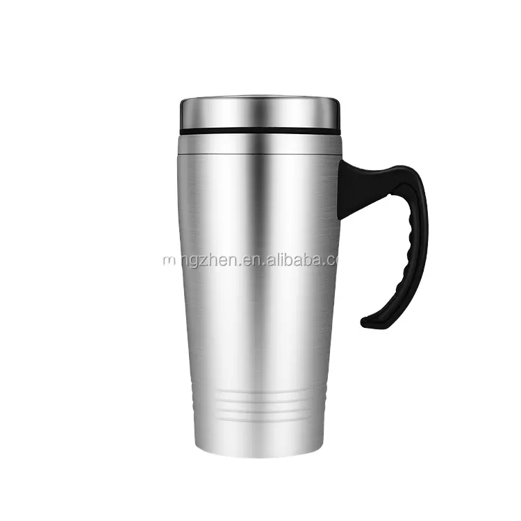 450ml auto mug with handle steel mug with lid