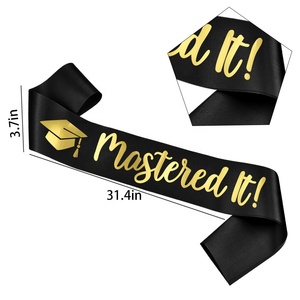 Wholesale Graduation <strong>Sash</strong> Mastered It Satin <strong>Sash</strong> for Graduation Party Decoration - Product Image 2