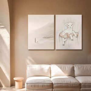 Lõi Áp phích dê, phòng khách và lối vào Hội Trường Sơn với khung gỗ thông bên trong. Dịch vụ OEM/ODM - Product Image 2