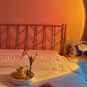 อลูมิเนียมมินิอารมณ์หุ่นยนต์สมาร์ทไฟ Led รัศมีสีสันพระอาทิตย์ตกปรับได้หลากสี Rgb โคมไฟฉายพระอาทิตย์ตก - Product Image 5
