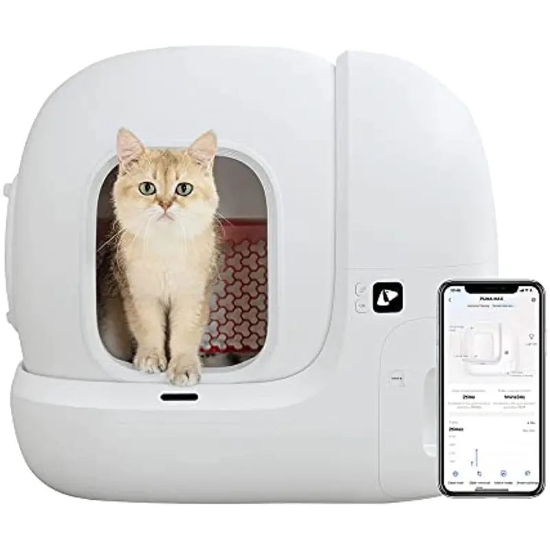 アプリコントロール付き自動猫トイレボックス複数の大型猫用スマートセルフクリーニング猫トイレグローバルバージョンPETKIT PURA MAX