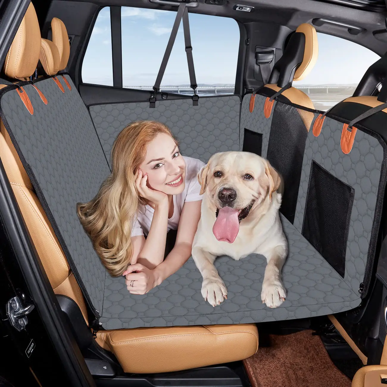 Bán Buôn Không Thấm Nước, Cứng Dưới, Chịu Mài Mòn Dog Seat Bìa Phổ Phù Hợp Với, Và Võng Thiết Kế Trở Lại Chỗ Ngồi Extender Cho Chó