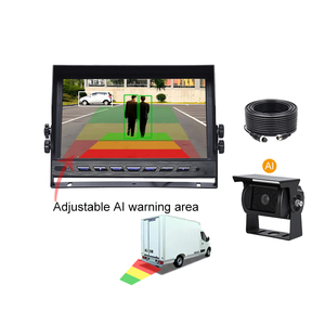 Sistema de seguridad para camiones BSD, cámara de coche AI de estacionamiento inverso con pantalla, Sensor de imagen AHD, advertencia de colisión de detección de peatones y automóviles