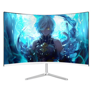 Supporto a parete 23.8 24 pollici schermo curvo FHD Monitor 24 pollici curvo Display Desktop Monitor da gioco per Computer con altoparlante VGA HDMIed - Product Image 1