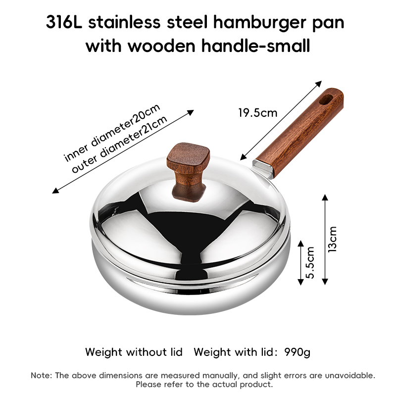316L Frying Pan with Wooden Handle (Small)