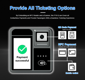 Android QR-код Билета валидатор оплаты NFC кард-ридер POS-машина для автобусного транспорта общественный P18-Q - Product Image 3