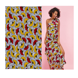 Tessuto africano con stampa a cera reale in poliestere ankara personalizzato java - Product Image 5